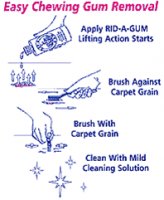 Chewing gum removal instructions
