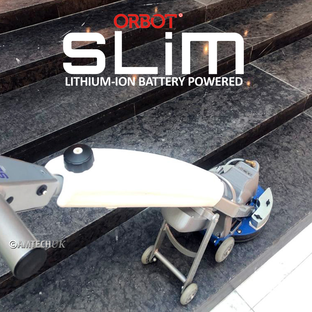 Orbot slim orbital floor machine cleaning stone steps