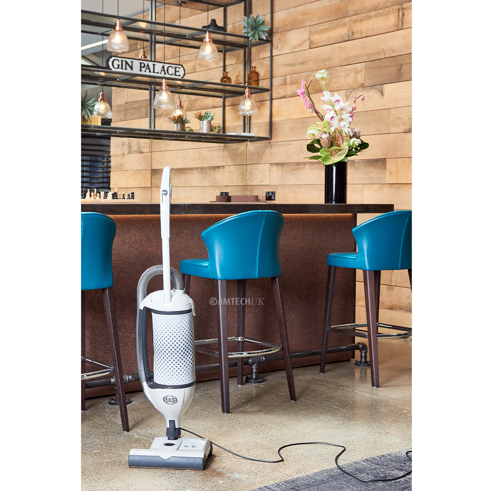 The SEBO DART 1 vacuum cleaner in cocktail bar.