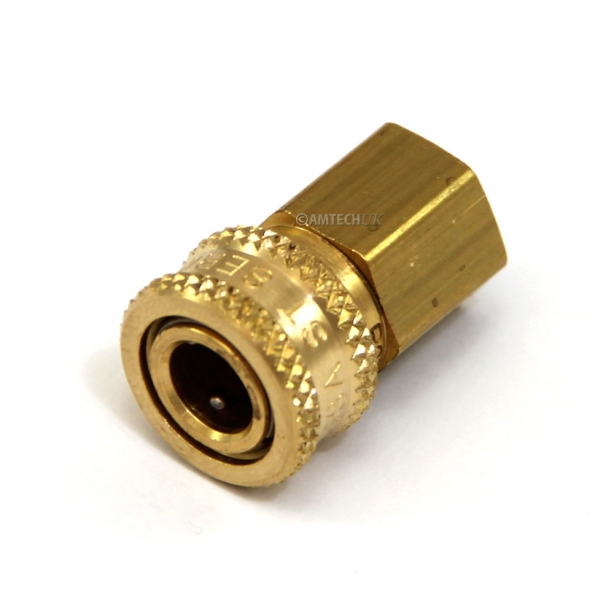 Brass Coupler, QD 1/8 F