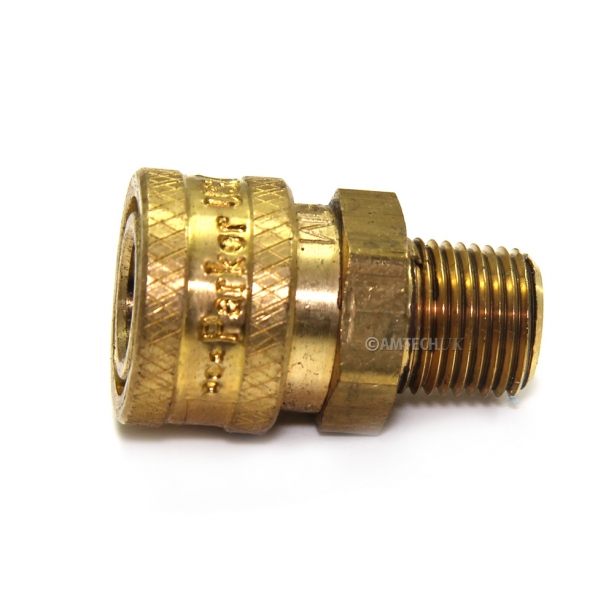 Brass Coupler, QD 1/8 M