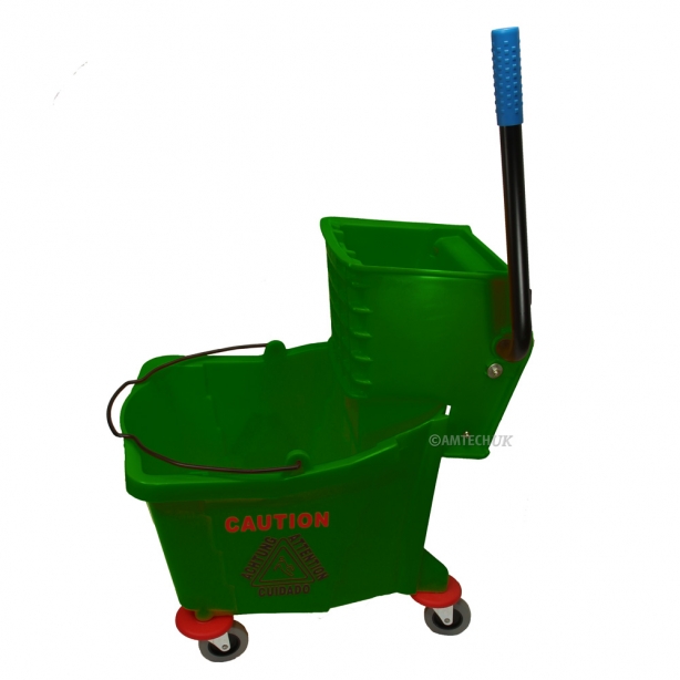 Janirorial mop bucket with wringe.