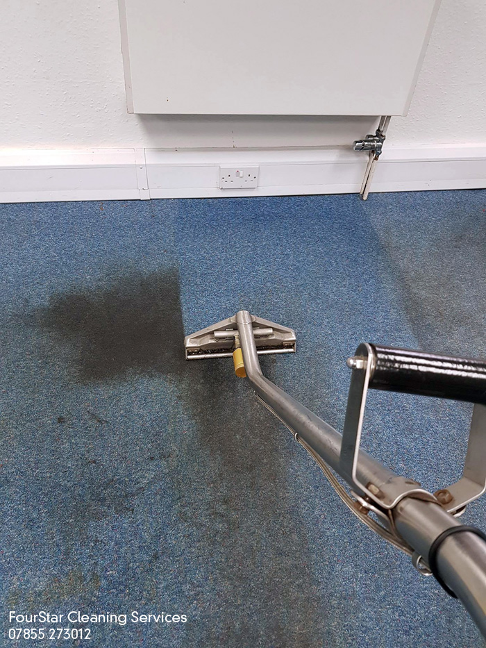 Black top removal using Premium carpet cleaning solution.